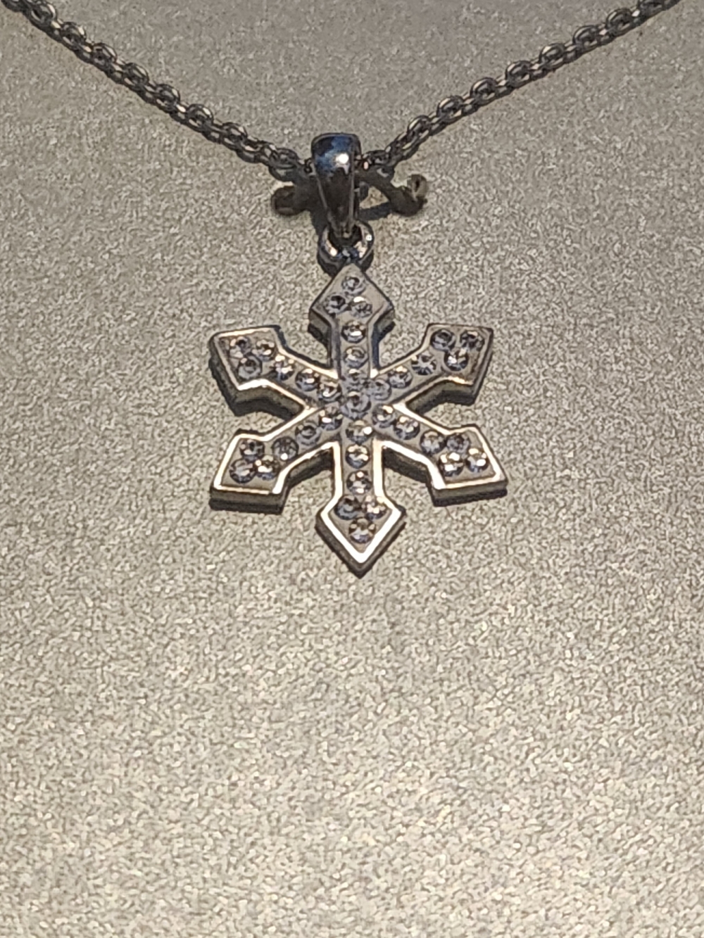 Silver Snowflake Pendant Necklace - Women's Jewelry